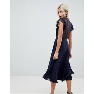 NWT ASOS petite navy blue lace size 10 dress